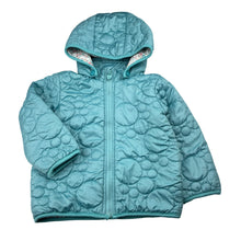Load image into Gallery viewer, Girls H&amp;M, lined quilted hooded jacket / coat, GUC, size 1-2,  