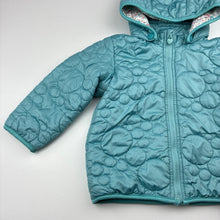 Load image into Gallery viewer, Girls H&amp;M, lined quilted hooded jacket / coat, GUC, size 1-2,  