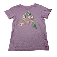 Load image into Gallery viewer, Girls Milkshake, purple cotton tee / top, mermaids, GUC, size 6,  