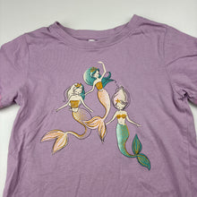 Load image into Gallery viewer, Girls Milkshake, purple cotton tee / top, mermaids, GUC, size 6,  