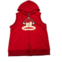 Load image into Gallery viewer, Unisex Paul Frank, cotton sleeveless zip hoodie sweater, GUC, size 6,  