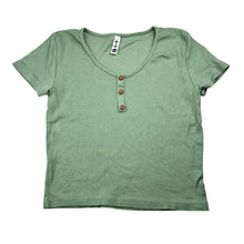 Load image into Gallery viewer, Girls KID, stretchy ribbed tee / top, EUC, size 14,  