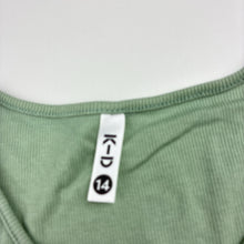 Load image into Gallery viewer, Girls KID, stretchy ribbed tee / top, EUC, size 14,  