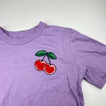 Load image into Gallery viewer, Girls Cotton On, purple cotton tee / top, cherries, EUC, size 6,  