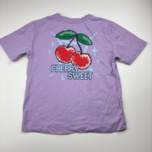 Load image into Gallery viewer, Girls Cotton On, purple cotton tee / top, cherries, EUC, size 6,  