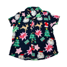 Load image into Gallery viewer, Unisex Dymples, cotton Christmas short sleeve shirt, EUC, size 2,  
