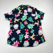 Load image into Gallery viewer, Unisex Dymples, cotton Christmas short sleeve shirt, EUC, size 2,  