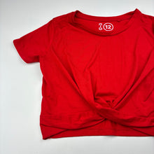 Load image into Gallery viewer, Girls KID, soft feel twist front tee / top, GUC, size 12,  