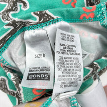 Load image into Gallery viewer, Unisex Bonds, stretchy pyjama top &amp; shorts, dinosaurs, wash fade, FUC, size 8,  