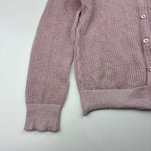 Load image into Gallery viewer, Girls Cotton On, lightweight pink/silver metallic knit cardigan, GUC, size 7,  