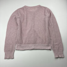 Load image into Gallery viewer, Girls Cotton On, lightweight pink/silver metallic knit cardigan, GUC, size 7,  