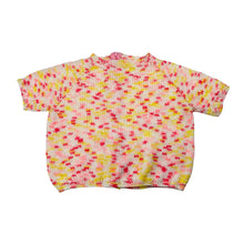 Load image into Gallery viewer, Girls vintage, handmade knit short sleeve sweater, L: 30cm, armpit to armpit: 31cm, GUC, size 3-4,  