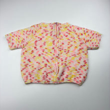 Load image into Gallery viewer, Girls vintage, handmade knit short sleeve sweater, L: 30cm, armpit to armpit: 31cm, GUC, size 3-4,  