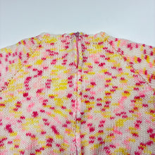 Load image into Gallery viewer, Girls vintage, handmade knit short sleeve sweater, L: 30cm, armpit to armpit: 31cm, GUC, size 3-4,  