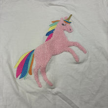 Load image into Gallery viewer, Girls Cotton On, soft feel tee / top, embroidered unicorn, GUC, size 5,  
