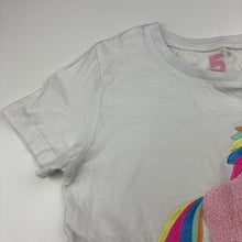 Load image into Gallery viewer, Girls Cotton On, soft feel tee / top, embroidered unicorn, GUC, size 5,  