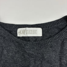Load image into Gallery viewer, Girls H&amp;M, grey knitted cotton sweater / jumper, bows, EUC, size 7-8,  