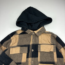 Load image into Gallery viewer, Boys Target, hooded flannel cotton long sleeve shirt, EUC, size 6,  