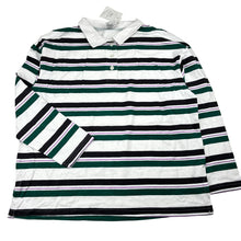 Load image into Gallery viewer, Girls Mango, loose fit striped cotton polo shirt top, NEW, size 9,  