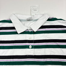 Load image into Gallery viewer, Girls Mango, loose fit striped cotton polo shirt top, NEW, size 9,  