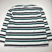Load image into Gallery viewer, Girls Mango, loose fit striped cotton polo shirt top, NEW, size 9,  