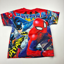 Load image into Gallery viewer, Boys lightweight, stretchy tee / top, Batman &amp; Spiderman, EUC, size 5,  