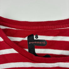 Load image into Gallery viewer, Girls Pavement, striped soft cotton long sleeve tee / top, GUC, size 8,  