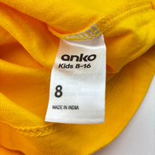 Load image into Gallery viewer, Unisex Anko, yellow cotton tee / top, EUC, size 8,  