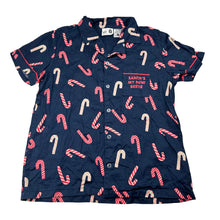 Load image into Gallery viewer, Girls Cotton On, navy cotton Christmas pyjama shirt / top, EUC, size 8,  