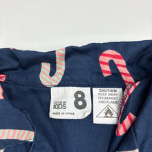 Load image into Gallery viewer, Girls Cotton On, navy cotton Christmas pyjama shirt / top, EUC, size 8,  