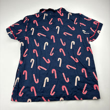 Load image into Gallery viewer, Girls Cotton On, navy cotton Christmas pyjama shirt / top, EUC, size 8,  