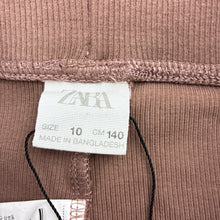 Load image into Gallery viewer, Girls Zara, ribbed stretchy leggings, elasticated, Inside leg: 56cm, EUC, size 10,  