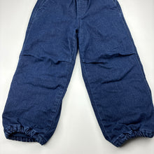 Load image into Gallery viewer, Boys Uniqlo, fleece lined stretch denim pants, adjustable, Inside leg: 38.5cm, EUC, size 3-4,  