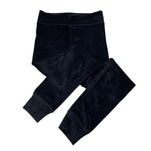 Load image into Gallery viewer, Girls Lemonade, black stretchy velour leggings, elasticated, Inside leg: 61cm, EUC, size 10,  