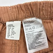 Load image into Gallery viewer, Unisex H&amp;M, lightweight cotton pants, elasticated, Inside leg: 48cm, GUC, size 7,  