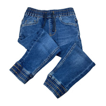 Load image into Gallery viewer, Boys Target, knit stretch denim jogger jeans, elasticated, Inside leg: 41.5cm, EUC, size 4,  