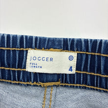 Load image into Gallery viewer, Boys Target, knit stretch denim jogger jeans, elasticated, Inside leg: 41.5cm, EUC, size 4,  