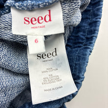 Load image into Gallery viewer, Unisex Seed, cotton knit denim pants, elasticated, GUC, size 6,  