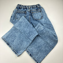 Load image into Gallery viewer, Girls SHEIN, ripped wide leg denim jeans, elasticated, Inside leg: 42cm, GUC, size 6,  