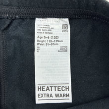Load image into Gallery viewer, Girls Uniqlo, HEATTECH extra warm leggings, elasticated, Inside leg: 44cm, GUC, size 5-6,  