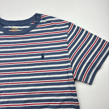 Load image into Gallery viewer, Boys Polo Ralph Lauren, striped soft feel cotton tee / top, light marks, FUC, size 14,  