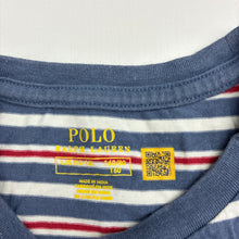 Load image into Gallery viewer, Boys Polo Ralph Lauren, striped soft feel cotton tee / top, light marks, FUC, size 14,  