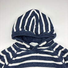 Load image into Gallery viewer, Unisex H&amp;M, striped knit cotton hoodie sweater, EUC, size 3-4,  