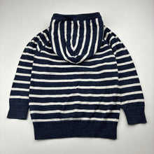 Load image into Gallery viewer, Unisex H&amp;M, striped knit cotton hoodie sweater, EUC, size 3-4,  