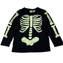 Load image into Gallery viewer, Unisex Target, glow-in-the-dark cotton pyjama top, skeleton, EUC, size 6,  