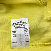 Load image into Gallery viewer, Unisex Target, loose fit yellow cotton tee / top, EUC, size 4,  