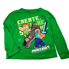 Load image into Gallery viewer, Boys Mojang, Minecraft cotton long sleeve tee / top, GUC, size 7,  