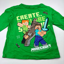 Load image into Gallery viewer, Boys Mojang, Minecraft cotton long sleeve tee / top, GUC, size 7,  