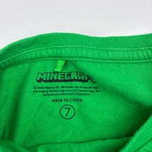 Load image into Gallery viewer, Boys Mojang, Minecraft cotton long sleeve tee / top, GUC, size 7,  