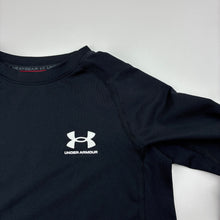 Load image into Gallery viewer, Unisex Under Armour, HEATGEAR fitted long sleeve top, Sz: Youth Small, EUC, size 8-9,  